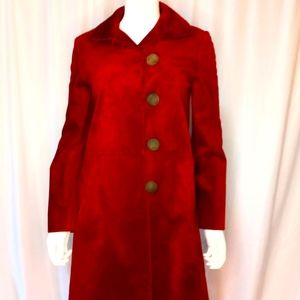 Beautiful Vintage Moschino burgundy suede coat